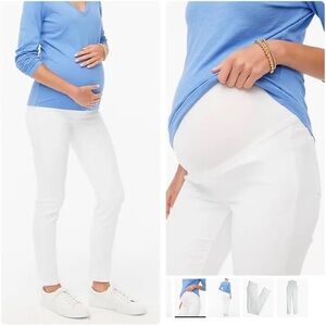 NWT J. Crew White maternity jean in signature stretch Slim Fit Full Length BR173